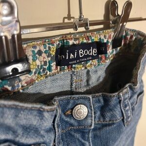 Mini Boden Girls Jeans with Flower Detail